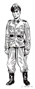 china-e-pennello-illustrazione-bn-soldato-2